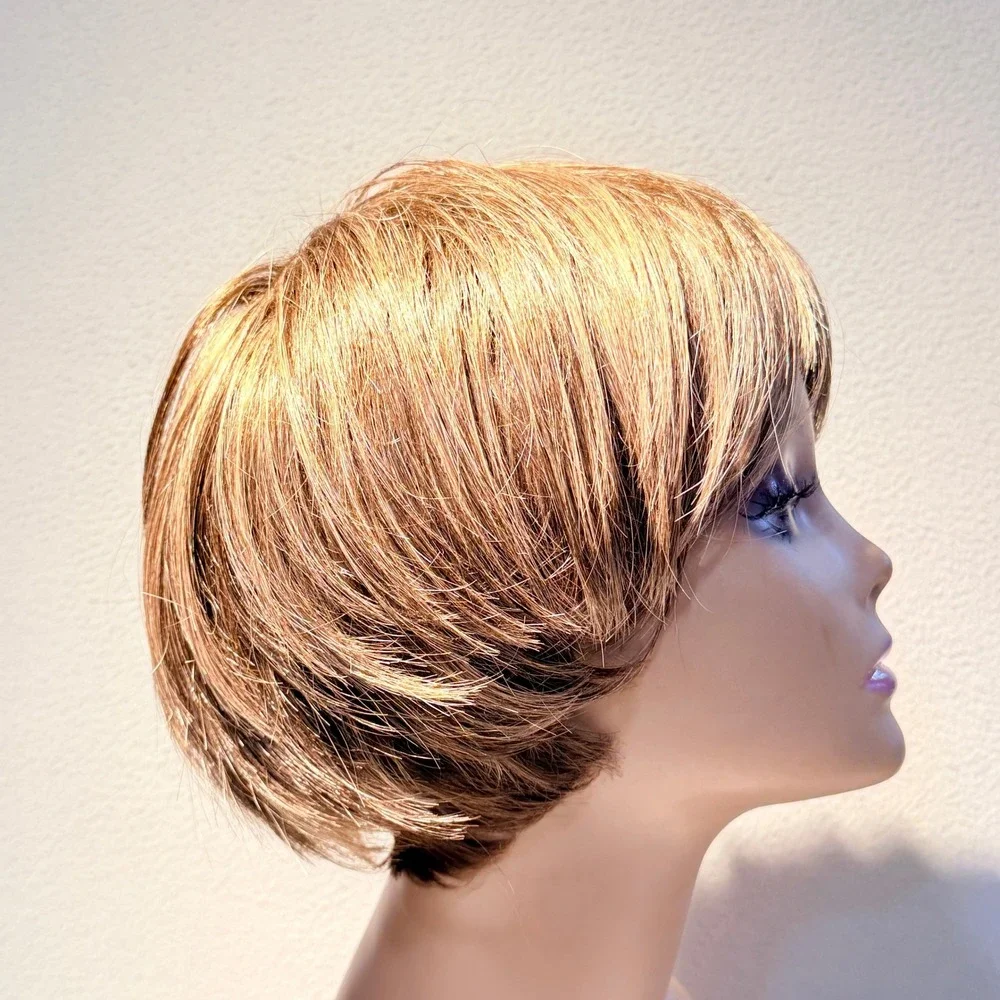 Henry Margu Wig Women OS Golden Brown Short Pixie Cut Modacrylic Fiber Japan